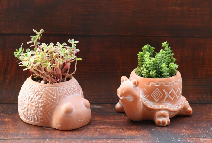 clay flower pots