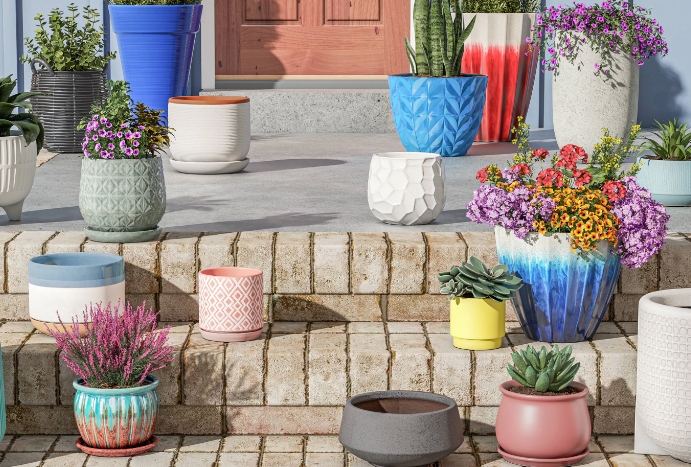 lowes flower pots