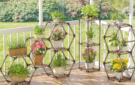 outdoor corner plant stand