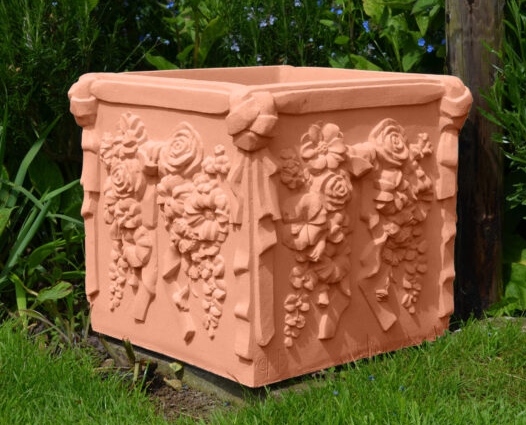 square terracotta pots