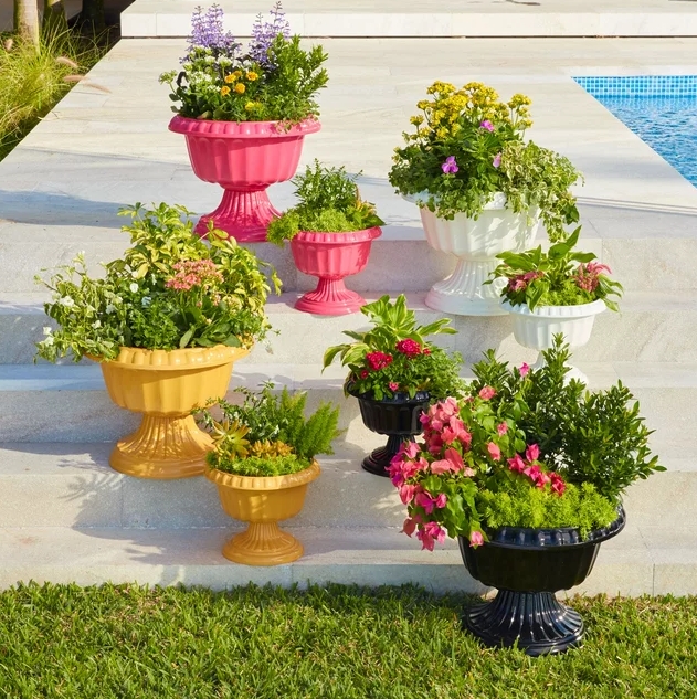 plastic urn planters