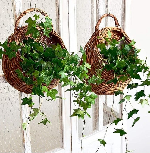 wicker hanging baskets