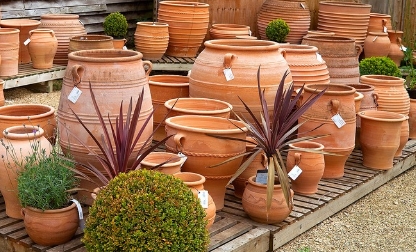 outdoor terracotta pots