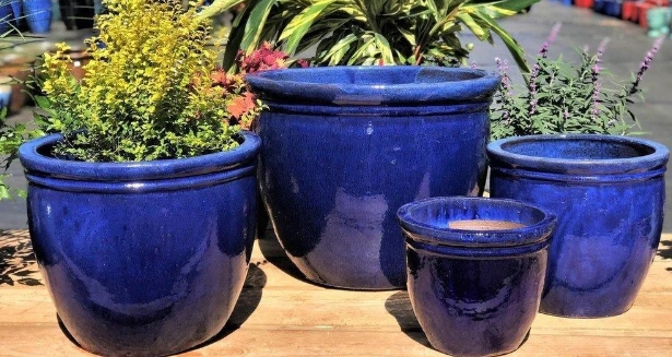 ceramic plant pots outdoor