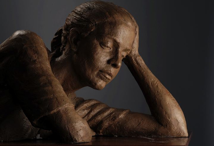 bronze portrait sculpture