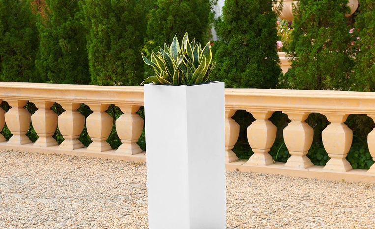 white square planters